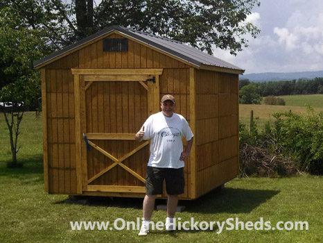 hickory-sheds-happy-owners-19 A man happy with his new Hickory Shed