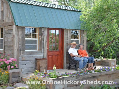 hickory-sheds-happy-owners-21 A couple happy with their new Hickory Shed