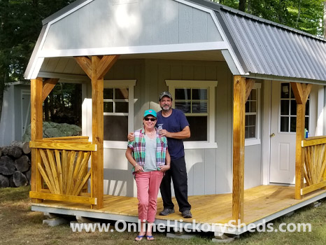 hickory-sheds-happy-owners-24 A couple happy with their new Hickory Shed