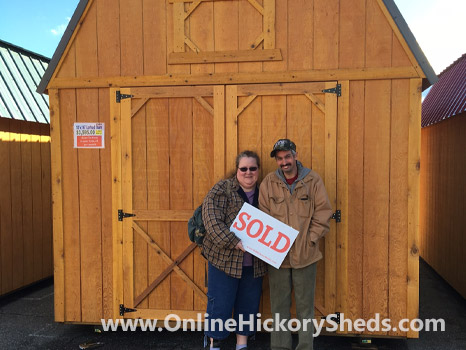 hickory-sheds-happy-owners-31 A couple happy with their new Hickory Shed
