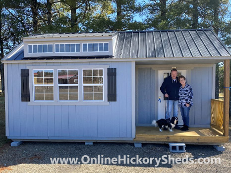 hickory-sheds-happy-owners-33 A couple happy with their new Hickory Shed