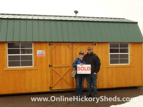 hickory-sheds-happy-owners-35 A couple happy with their new Hickory Shed