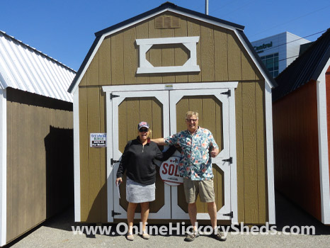 hickory-sheds-happy-owners-37 A couple happy with their new Hickory Shed