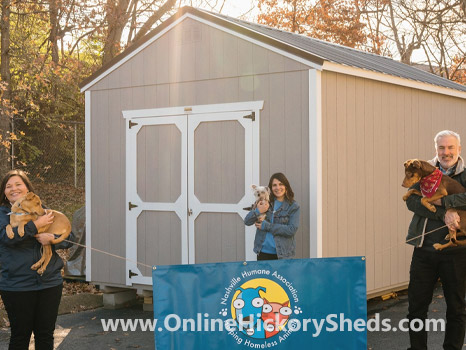 hickory-sheds-happy-owners-58 A humane society happy with their new Hickory Shed