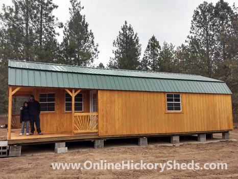 hickory-sheds-happy-owners-59 A father and son happy with their new Hickory Shed