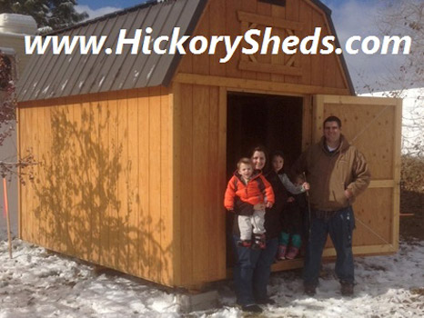 hickory-sheds-happy-owners-6 A family happy with their new Hickory Shed