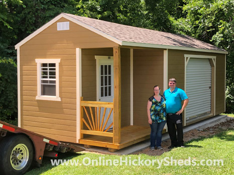 hickory-sheds-happy-owners-60 A family happy with their new Hickory Shed
