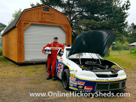 hickory-sheds-happy-owners-62 A man happy with his new Hickory Shed
